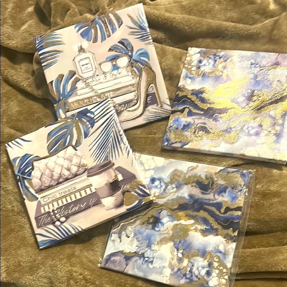 Set of Four Abstract Art Canvases